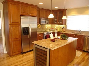Custom cabinets by Jaun Lopez of Lake County Woodcrafters.