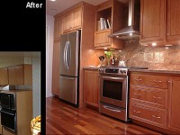 Before and After: Custom cabinets by Jaun Lopez of Lake County Woodcrafters.